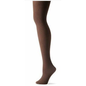 Liz Claibrone Brown Control Top Rib Tights Size M/L NEW